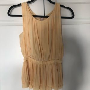 Yellow tank top blouse